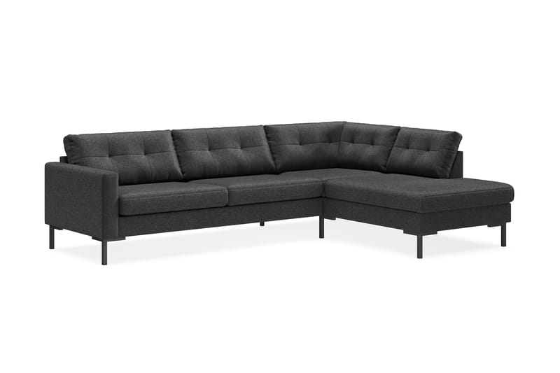 Frillestad 4-pers Sofa med Chaiselong Højre - Mørkegrå - Møbler - Sofaer - Sofa med chaiselong