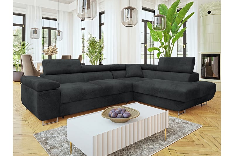 Gabina Sofa med Chaiselong 3-personers - Mørk grå - Møbler - Sofaer - Sofa med chaiselong