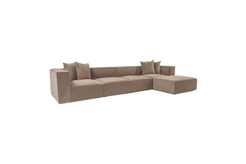 Gregor Sofa med Chaiselong 4-personers - Cappuccino - Møbler - Sofaer - Sofa med chaiselong