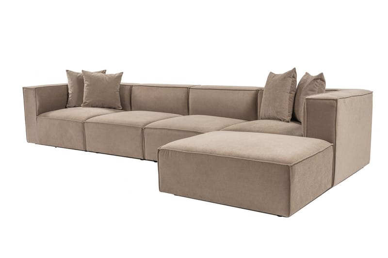 Gregor Sofa med Chaiselong 4-personers - Cappuccino - Møbler - Sofaer - Sofa med chaiselong