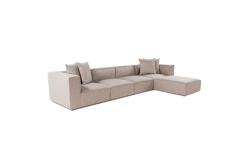 Gregor Sofa med Chaiselong 4-personers - Sand beige - Møbler - Sofaer - Sofa med chaiselong