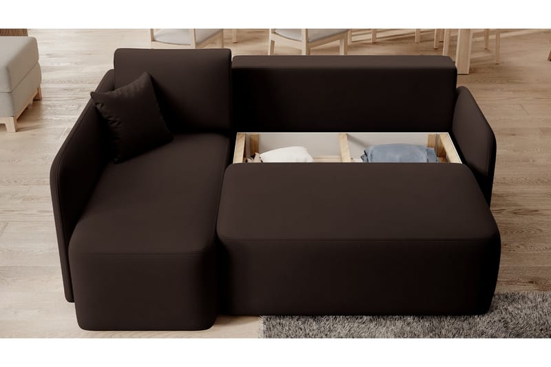 Hadson 3-personers Sofa med Chaiselong - Brun - Møbler - Sofaer - Sofa med chaiselong