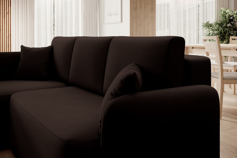 Hadson 3-personers Sofa med Chaiselong - Brun - Møbler - Sofaer - Sofa med chaiselong