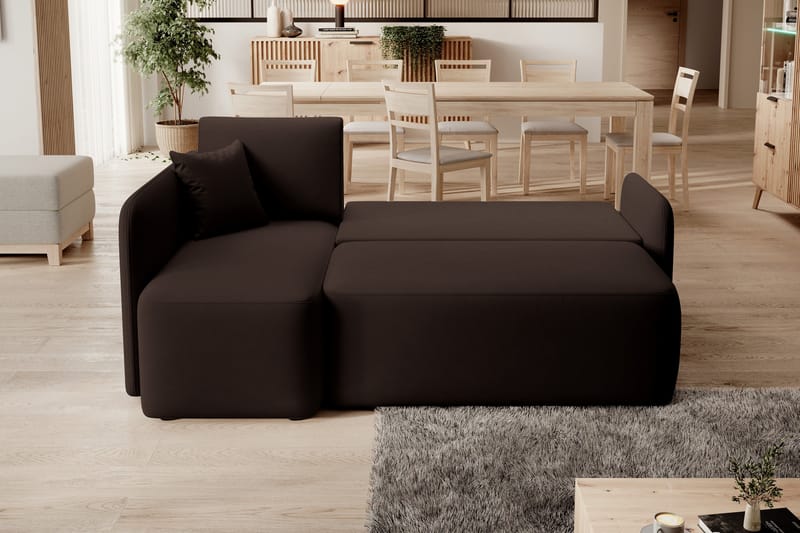 Hadson 3-personers Sofa med Chaiselong - Brun - Møbler - Sofaer - Sofa med chaiselong