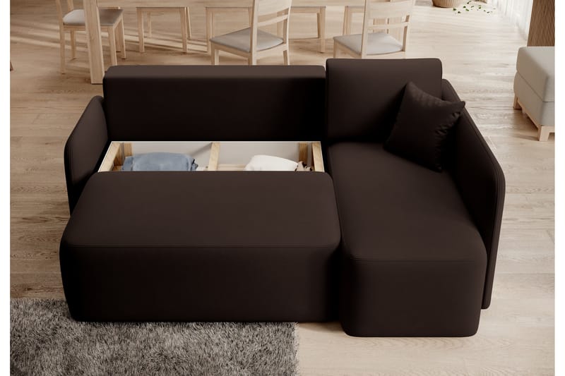 Hadson 3-personers Sofa med Divan - Brun - Møbler - Sofaer - Sofa med chaiselong