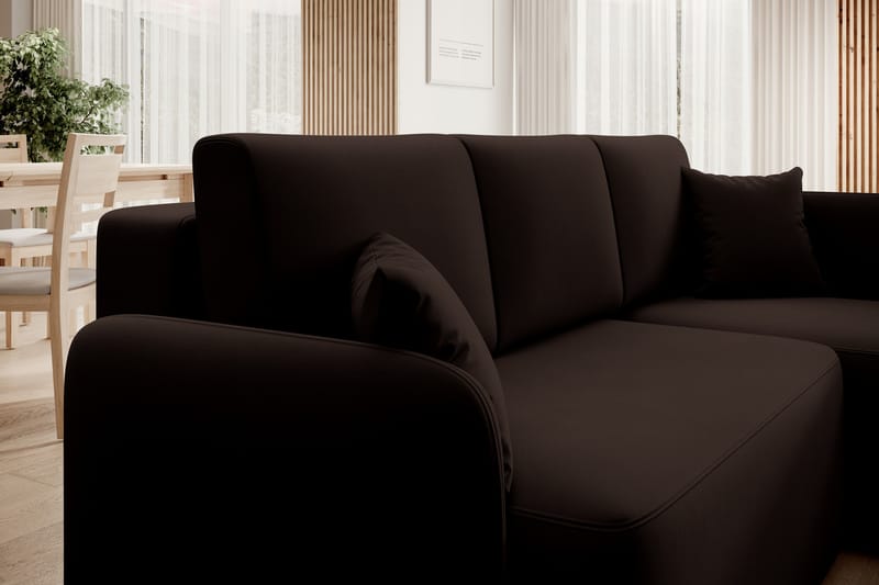 Hadson 3-personers Sofa med Divan - Brun - Møbler - Sofaer - Sofa med chaiselong