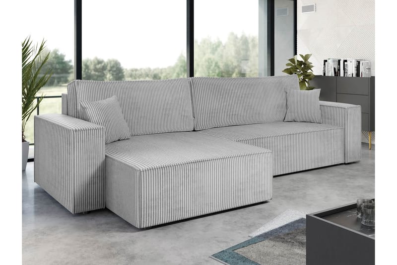 Hobson Sofa med Divan 3-personers - Lys grå - Møbler - Sofaer - Sofa med chaiselong