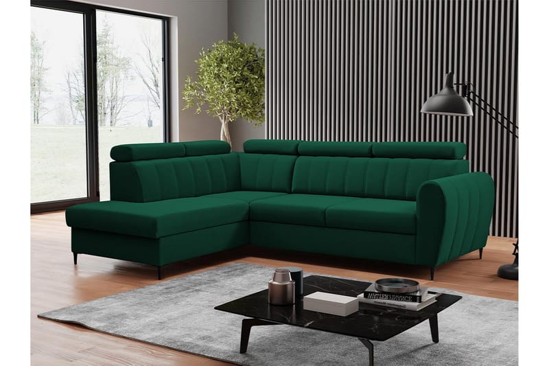 Hoffman Sofa med Chaiselong 3-personers - Grøn - Møbler - Sofaer - Sofa med chaiselong