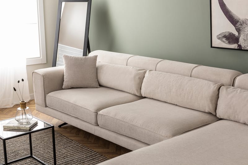 Jivago Chaiselongsofa Højre - Beige/Sort - Møbler - Sofaer - Sofa med chaiselong