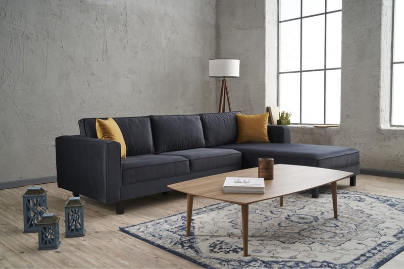 Kaletea Sofa m. Chaiselong 4-Pers. - Mørkegrå - Møbler - Sofaer - Sofa med chaiselong