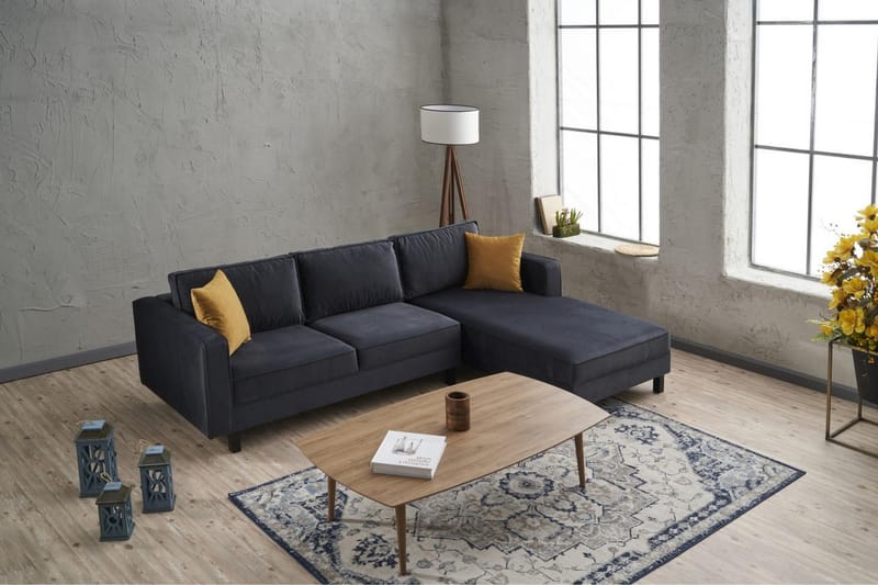 Kaletea Sofa m. Chaiselong 4-Pers. - Mørkegrå - Møbler - Sofaer - Sofa med chaiselong