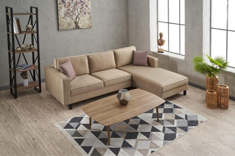 Kaletea Sofa m. Chaiselong 4-Pers. - Beige - Møbler - Sofaer - Sofa med chaiselong