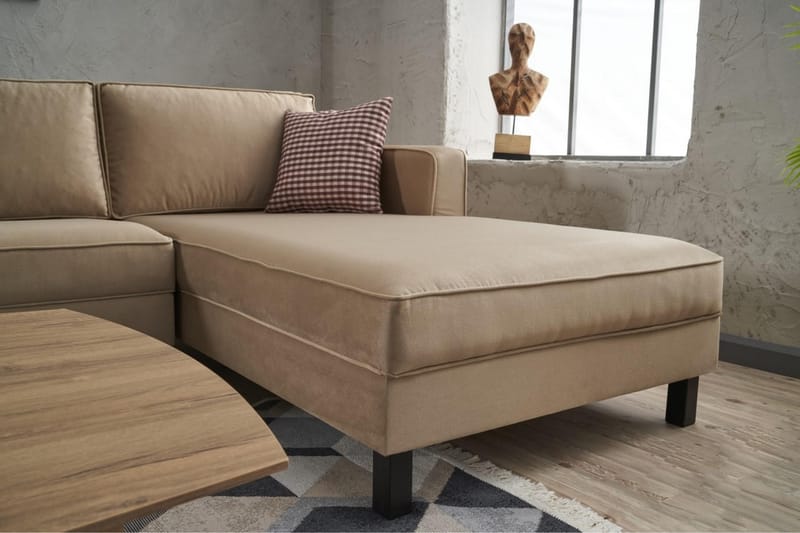 Kaletea Sofa m. Chaiselong 4-Pers. - Beige - Møbler - Sofaer - Sofa med chaiselong