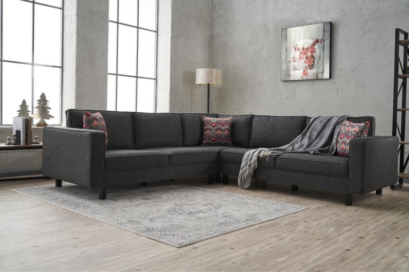 Kaletea Sofa m. Chaiselong 4-Pers. - Antracit - Møbler - Sofaer - Sofa med chaiselong