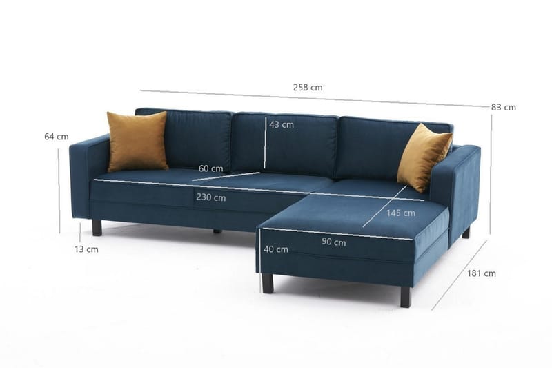 Kaletea Sofa m. Chaiselong 4-Pers. - Grøn - Møbler - Sofaer - Sofa med chaiselong