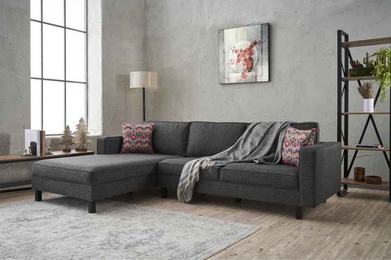 Kaletea Sofa m. Chaiselong 4-Pers. - Antracit - Møbler - Sofaer - Sofa med chaiselong