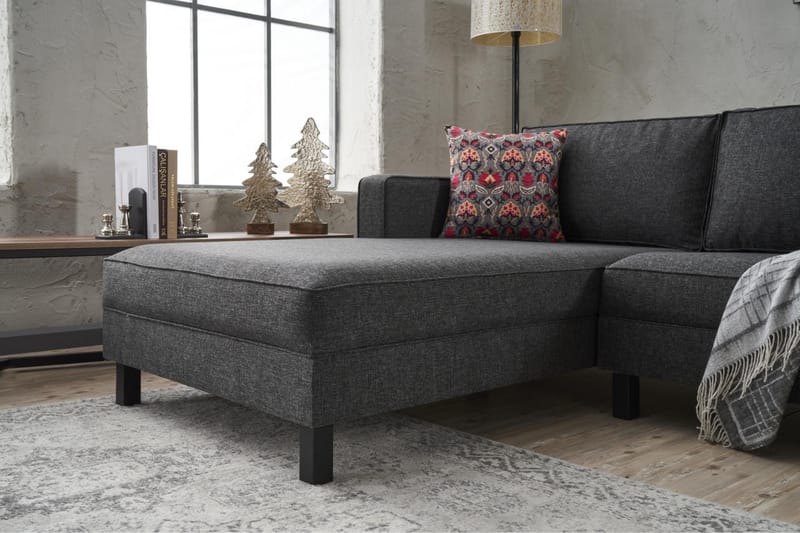 Kaletea Sofa m. Chaiselong 4-Pers. - Antracit - Møbler - Sofaer - Sofa med chaiselong