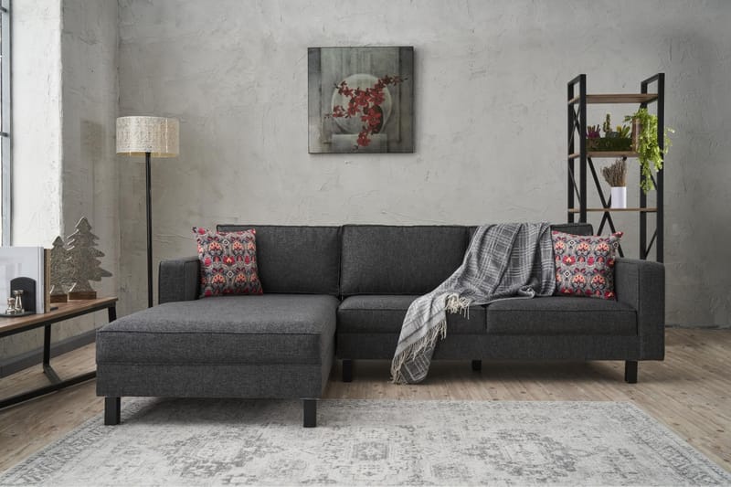 Kaletea Sofa m. Chaiselong 4-Pers. - Antracit - Møbler - Sofaer - Sofa med chaiselong