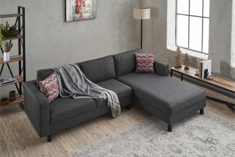 Kaletea Sofa m. Chaiselong 4-Pers. - Antracit - Møbler - Sofaer - Sofa med chaiselong