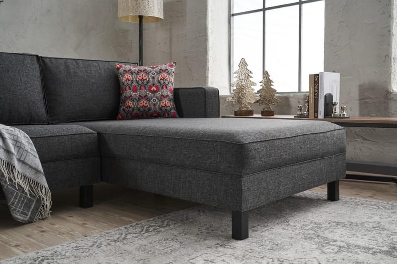 Kaletea Sofa m. Chaiselong 4-Pers. - Antracit - Møbler - Sofaer - Sofa med chaiselong