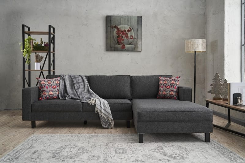 Kaletea Sofa m. Chaiselong 4-Pers. - Antracit - Møbler - Sofaer - Sofa med chaiselong