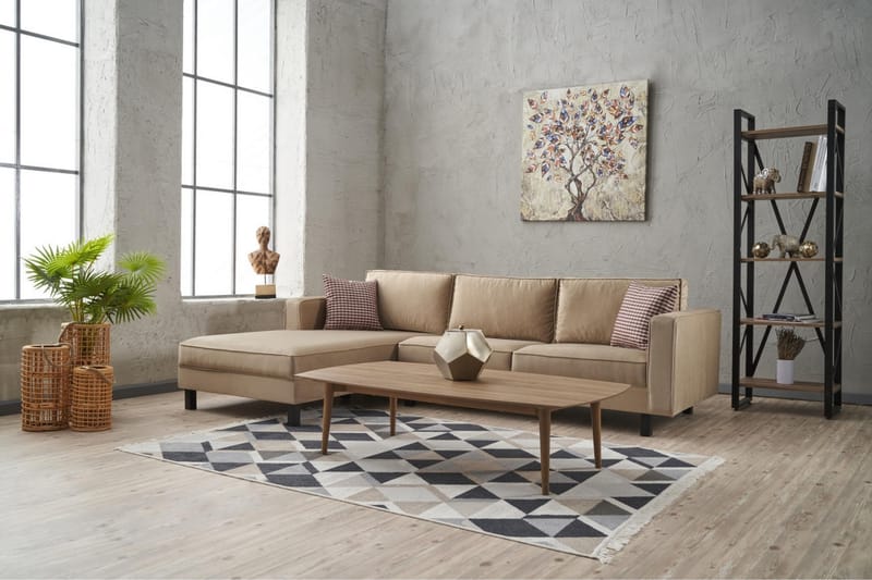 Kaletea Sofa m. Chaiselong 4-Pers. - Beige - Møbler - Sofaer - Sofa med chaiselong