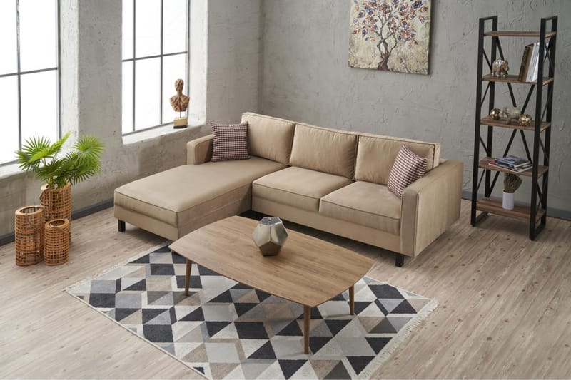 Kaletea Sofa m. Chaiselong 4-Pers. - Beige - Møbler - Sofaer - Sofa med chaiselong