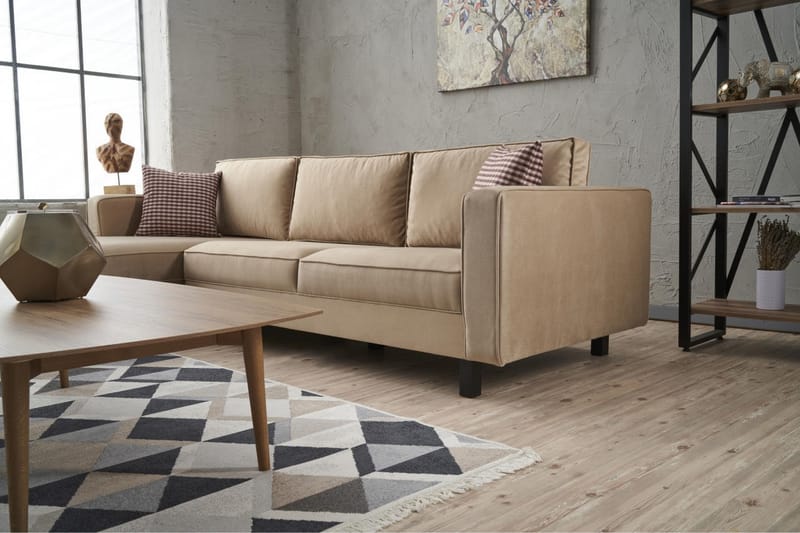 Kaletea Sofa m. Chaiselong 4-Pers. - Beige - Møbler - Sofaer - Sofa med chaiselong