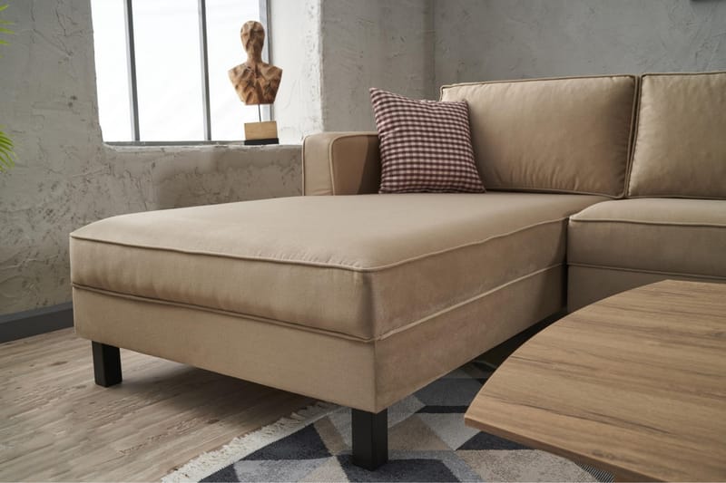 Kaletea Sofa m. Chaiselong 4-Pers. - Beige - Møbler - Sofaer - Sofa med chaiselong