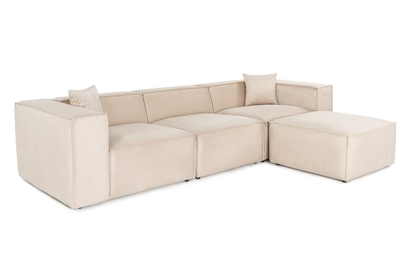 Kaolins Sofa med Chaiselong 3-personers - Creme - M�øbler - Sofaer - Sofa med chaiselong