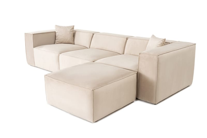 Kaolins Sofa med Chaiselong 3-personers - Creme - Møbler - Sofaer - Sofa med chaiselong