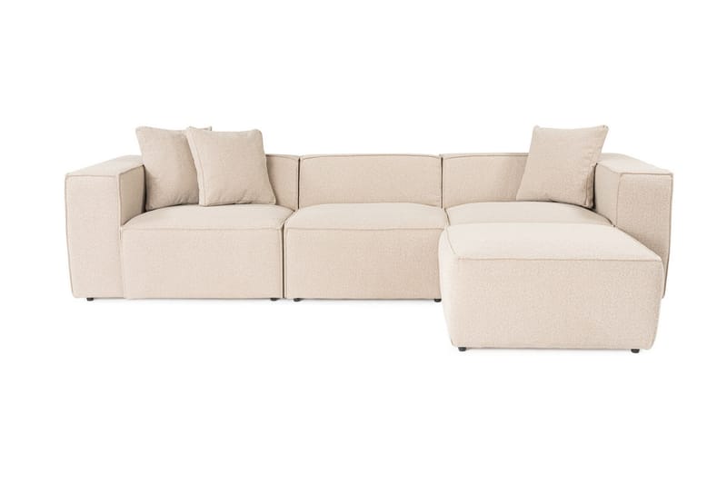 Kaolins Sofa med Chaiselong 3-personers - Fersken - Møbler - Sofaer - Sofa med chaiselong