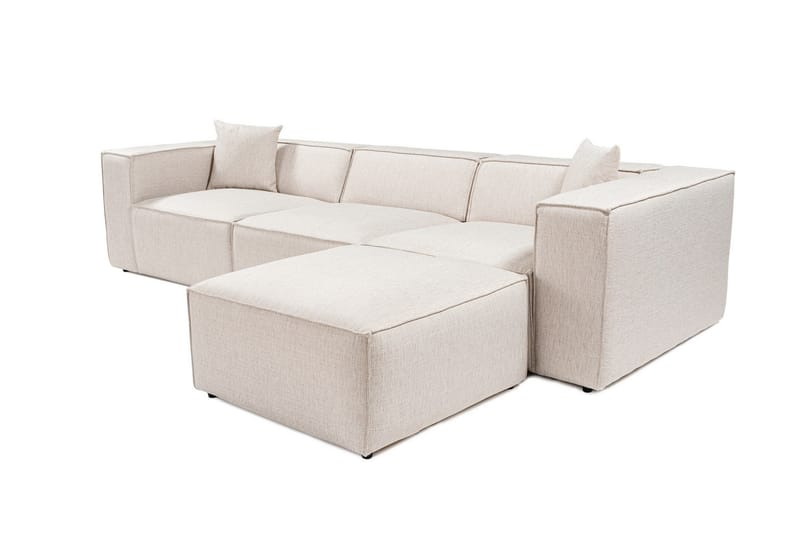 Kaolins Sofa med Chaiselong 3-personers - Lys brun - Møbler - Sofaer - Sofa med chaiselong