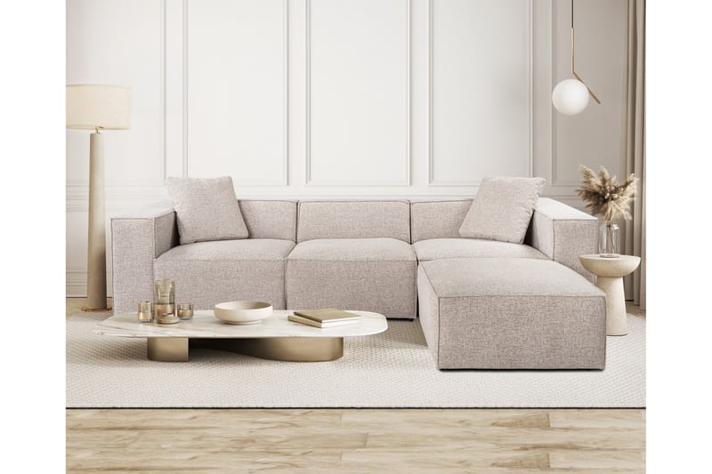 Kaolins Sofa med Chaiselong 3-personers - Mokka - Møbler - Sofaer - Sofa med chaiselong