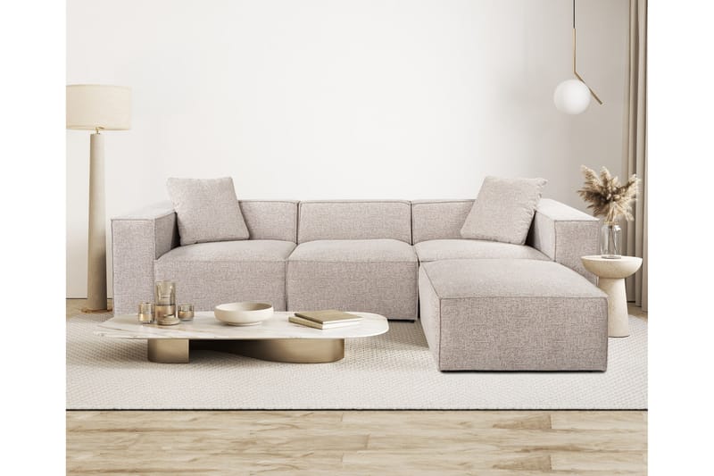 Kaolins Sofa med Chaiselong 3-personers - Mokka - Møbler - Sofaer - Sofa med chaiselong