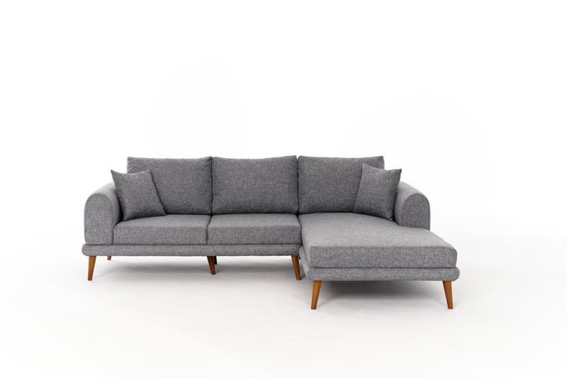 Khambalia 4-personers Sofa med Chaiselong - Grå - Møbler - Sofaer - Sofa med chaiselong