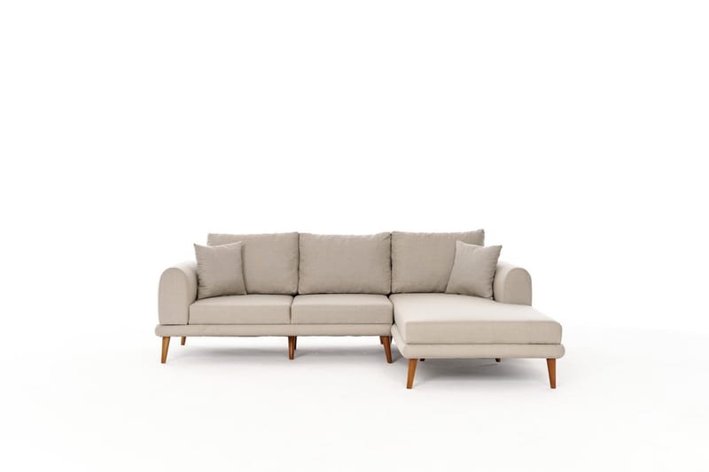 Khambalia 4-personers Sofa med Chaiselong - Creme - Møbler - Sofaer - Sofa med chaiselong