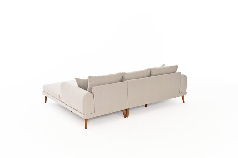 Khambalia 4-personers Sofa med Chaiselong - Creme - Møbler - Sofaer - Sofa med chaiselong