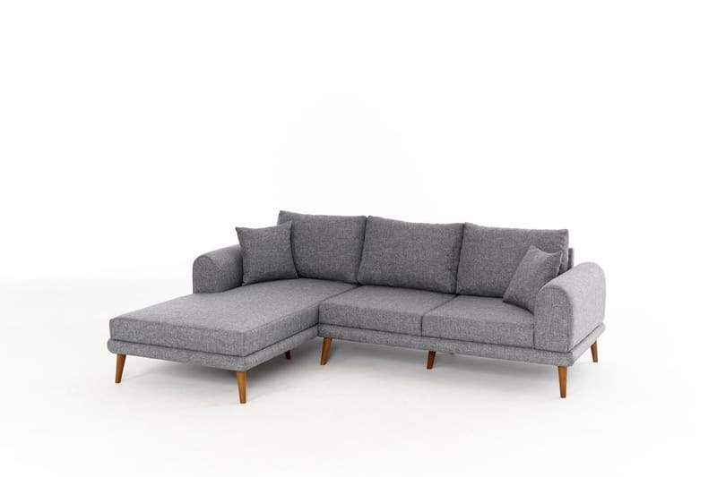 Khambalia 4-personers Sofa med Chaiselong - Grå - Møbler - Sofaer - Sofa med chaiselong