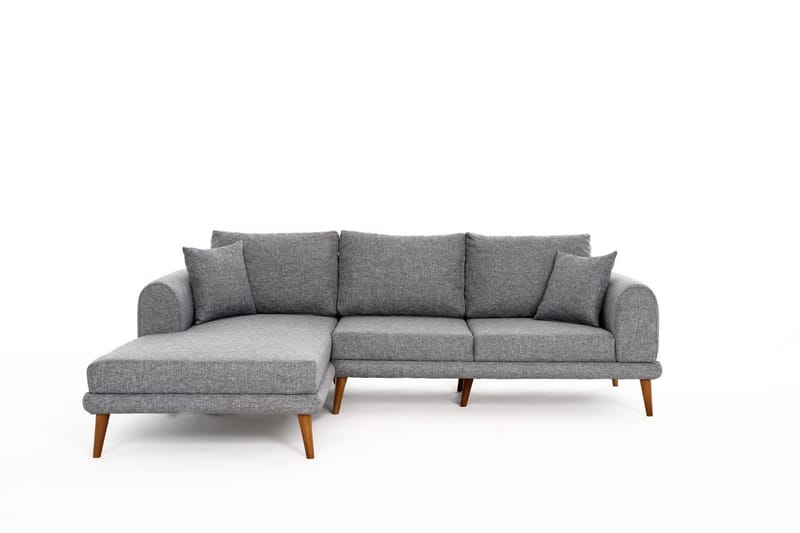 Khambalia 4-personers Sofa med Chaiselong - Grå - Møbler - Sofaer - Sofa med chaiselong