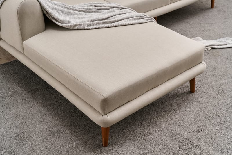 Khambalia 4-personers Sofa med Chaiselong - Creme - Møbler - Sofaer - Sofa med chaiselong