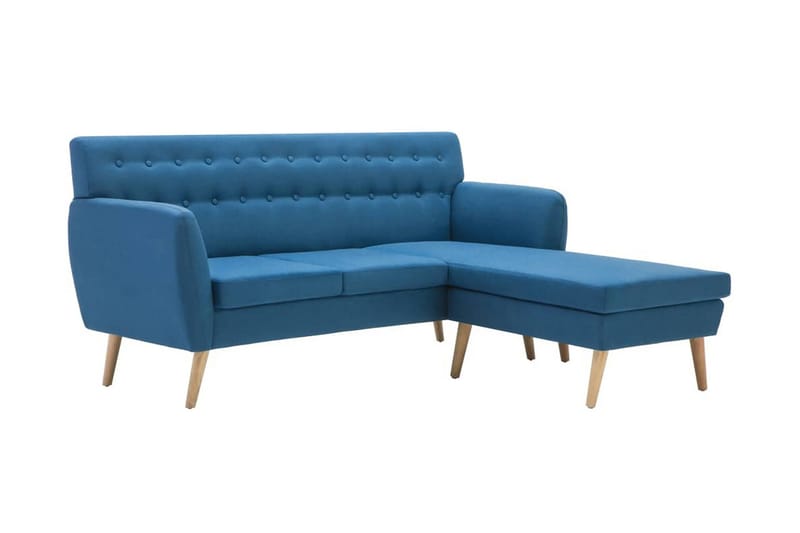 L-Formet Sofa I Stofbeklædning 171,5 X 138 X 81,5 Cm Blå - Blå - Møbler - Sofaer - Sofa med chaiselong