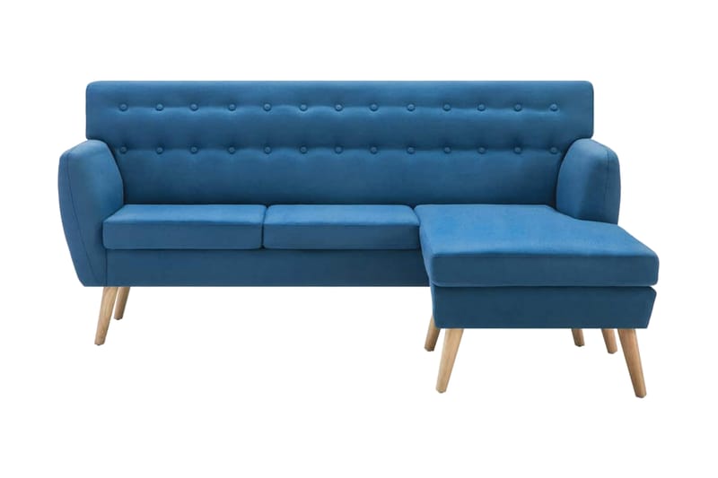 L-Formet Sofa I Stofbeklædning 171,5 X 138 X 81,5 Cm Blå - Blå - Møbler - Sofaer - Sofa med chaiselong