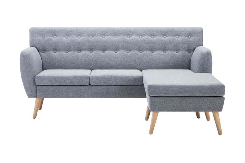 L-Formet Sofa I Stofbeklædning 171,5 X 138 X 81,5 Cm Lysegrå - Grå - Møbler - Sofaer - Sofa med chaiselong