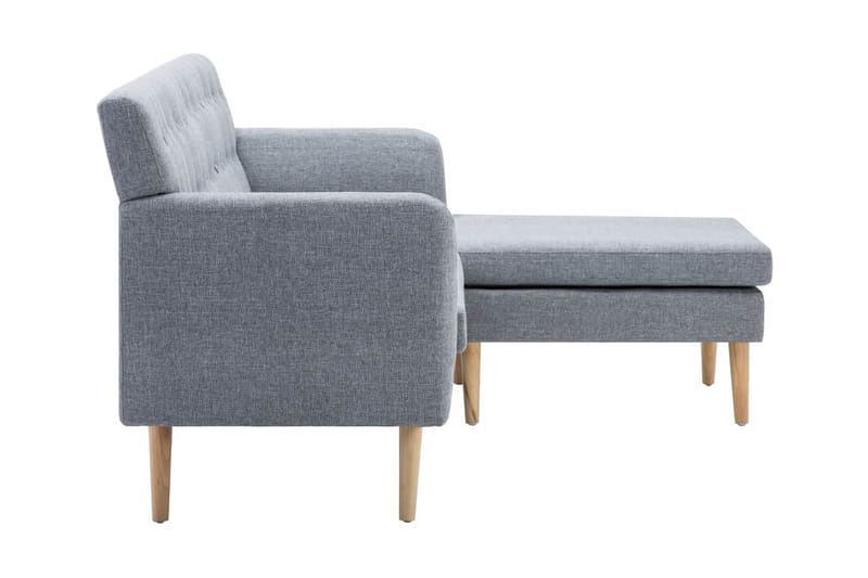 L-Formet Sofa I Stofbeklædning 171,5 X 138 X 81,5 Cm Lysegrå - Grå - Møbler - Sofaer - Sofa med chaiselong