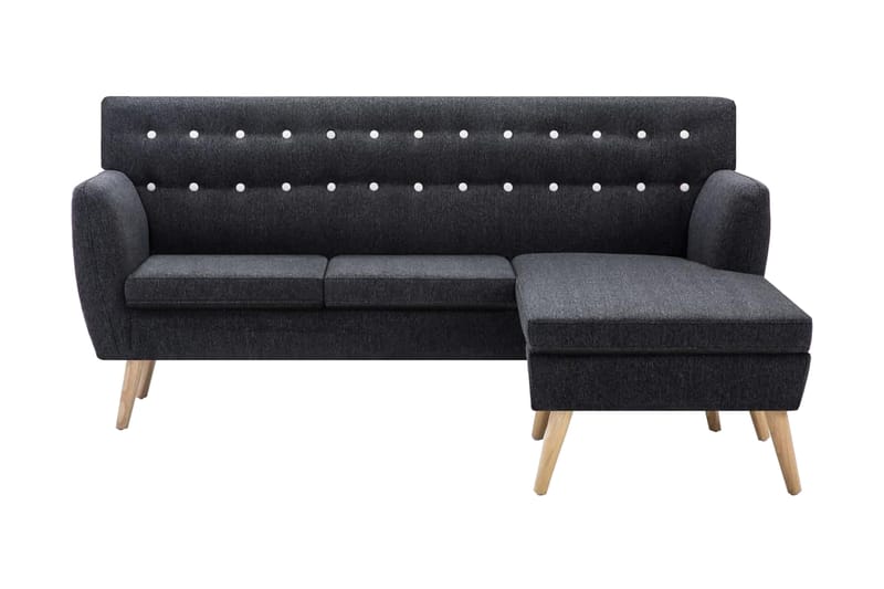 L-Formet Sofa I Stofbeklædning 171,5 X 138 X 81,5 Cm Mørke - Grå - Møbler - Sofaer - Sofa med chaiselong