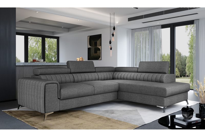 Laurece Chaiselongsofa Højre - Grå - Møbler - Sofaer - Sofa med chaiselong