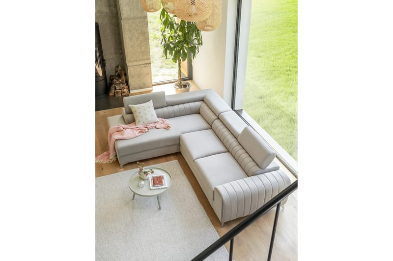 Laurece Chaiselongsofa Venstre - Beige - Møbler - Sofaer - Sofa med chaiselong