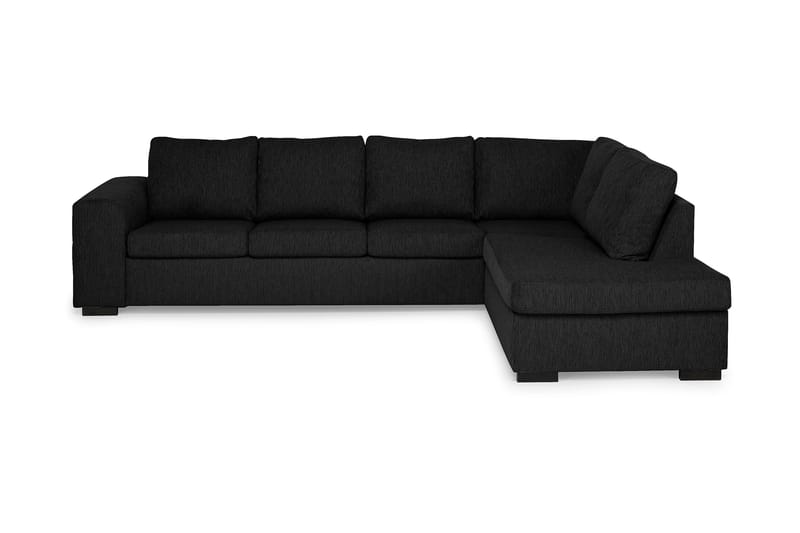 Link 4-pers Sofa med Chaiselong Højre - Sort - Møbler - Sofaer - Sofa med chaiselong