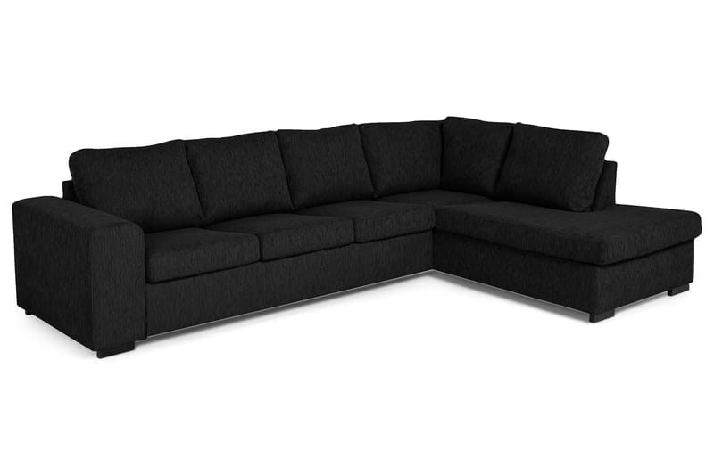 Link 4-pers Sofa med Chaiselong Højre - Sort - Møbler - Sofaer - Sofa med chaiselong